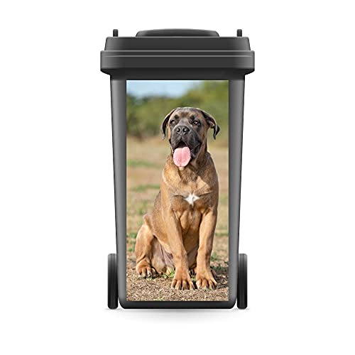 WERBEPUNKT. Mülltonnenaufkleber Mülltonne Mülleimer Abfalltonne Sticker Mastiff Hund Tier- 720 x 320 mm von WERBEPUNKT.