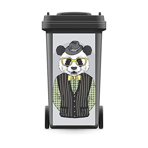 WERBEPUNKT. Mülltonnenaufkleber Mülltonne Mülleimer Abfalltonne Tier Pandabär Panda Weste- 800 x 370 mm von WERBEPUNKT.