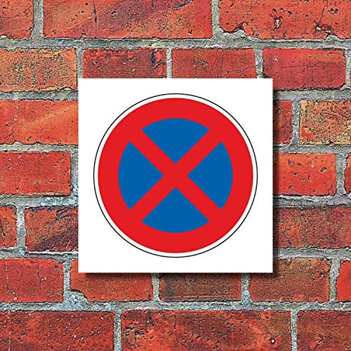 WERBEPUNKT. Schild Halteverbot Halten Parken verboten Parkplatzschild 400 x 400 mm von WERBEPUNKT.