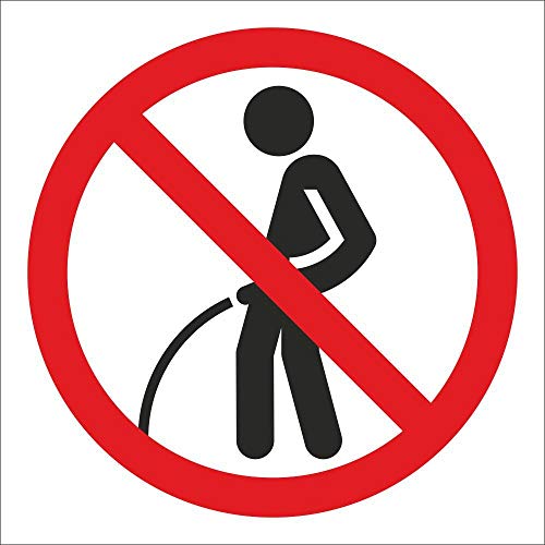 WERBEPUNKT. Schild Pinkeln verboten Urinieren Pissen Türschild Hinweisschild 200 x 200 mm von WERBEPUNKT.