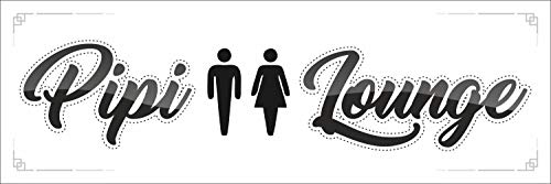 WERBEPUNKT. Schild Pippi Lounge Toilette Klo WC Deko Geschenk Geburtstag - 30x10 cm von WERBEPUNKT.