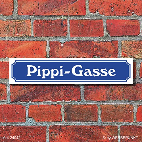 WERBEPUNKT. Schild im Straßenschild-Design Pippi-Gasse, 3 mm Alu-Verbund - 52 x 11 cm WERBEPUNKT. Schild im Straßenschild-Design Pippi-Gasse, 3 mm Alu-Verbund - 52 x 11 cm von WERBEPUNKT.