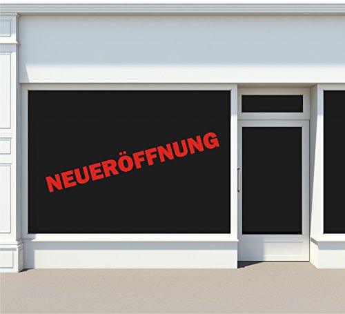 2x Neueröffnung Aufkleber Neueröffnungsaufkleber 1m oder 1,5m oder 2m in 33 Farben matt oder glänzend von WERBUNGkreativ