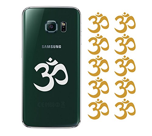 WERBUNGkreativ 10 x Om Zeichen Ohm Aufkleber Autoaufkleber Smartphone 5cm spirituell Yoga in 33 Farben matt oder glänzend von WERBUNGkreativ