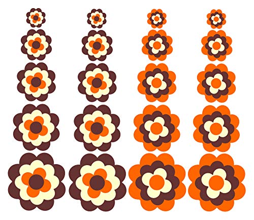 WERBUNGkreativ Aufkleber Autoaufkleber Fliesenaufkleber Wandtattoo Blumen ähnlich Prilblumen Retroblume Pril 20er Set von WERBUNGkreativ