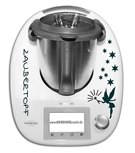 WERBUNGkreativ Aufkleber Sticker Thermomix TM 5 TM 6 TM 6 alle Zaubertopf Elfe Sterne Thermo in 33 Farben matt oder glänzend von WERBUNGkreativ