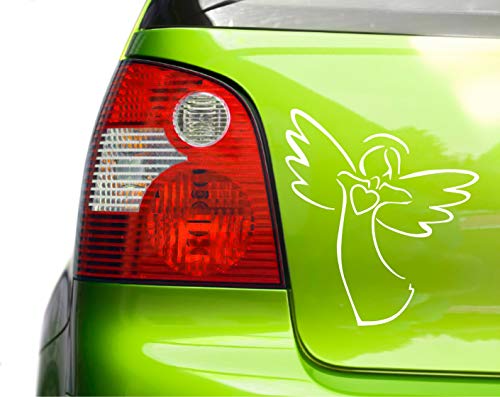 WERBUNGkreativ Autoaufkleber Engel Aufkleber Engelchen Schutzengel Wandaufkleber 10 cm in 33 Farben matt oder glänzend von WERBUNGkreativ