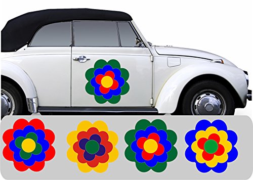 WERBUNGkreativ Blumen Aufkleber Pril Blume Prilblumen Retroblume Retro Prilblümchen Set Motiv- und Größenwahl von WERBUNGkreativ