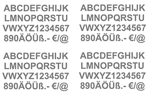 WERBUNGkreativ Größenwahl Buchstaben Zahlen Aufkleber 4X Alphabet 180 Zeichen Klebebuchstaben Klebezahlen Buchstabenaufkleber Farbwahl aus 33 Farben matt oder glänzend von WERBUNGkreativ