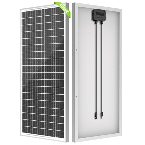 WERCHTAY 100w Solarpanel 12V/24V Monokristalline, Solarmodule Hocheffiziente Modul PV Power Ladegerät Solarpanele für Häuser Camping RV Batterie Boot Caravan und andere Off Grid Anwendungen von WERCHTAY