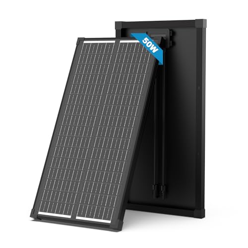 WERCHTAY 100 Watt Solarpanel, Hohe Effizienz Monocrystalline Solarmodul, Full Black Aluminium Frame Solar Panel, 12V/24V PV Modul Ideal for Balcony Power Plant, Motorhome, Garden Shed, Boat von WERCHTAY