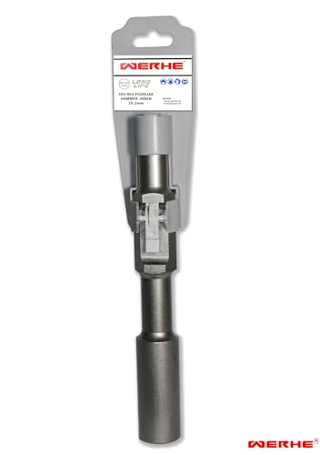 WERHE® Professional HEX30 Erdnageleintreiber zum Einstecken von Tiefenerder Erder Erdung Staberder – Innen durchmesser Ø 20,2 mm 257x35 mm – Jack Hammer Picket Pfosten Driver Treiber von WERHE