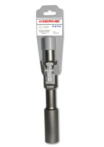 WERHE® Professional HEX30 Erdnageleintreiber zum Einstecken von Tiefenerder Erder Erdung Staberder – Innen durchmesser Ø 16,5 mm 257x25 mm – Jack Hammer Picket Pfosten Driver Treiber von WERHE