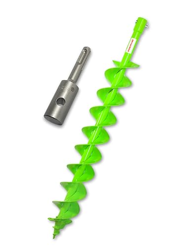 WERHE Doppelwendel Erdbohrer Ø100mm 80cm – Pfahlbohrer mit SDS Plus Adapter – Robust & Präzise WERHE Doppelwendel Erdbohrer Ø100mm 80cm – Pfahlbohrer mit SDS Plus Adapter – Robust & Präzise von WERHE