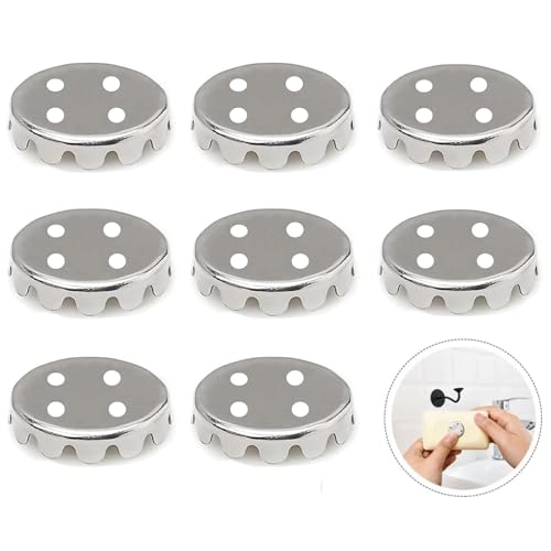 WERIGONI 8er-Pack Seifenhalter-Ersatzplatten, Seifenhalter-Abdeckung Badzubehör Edelstahl-Seife Magnetische Seifenhalterplatten,Seifenmagnet von WERIGONI