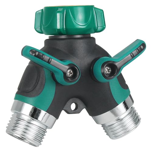 Gartenschlauch-Verteiler, 2-Wege, robust, Wasserschlauch-Verteiler, Y-Adapter, Schlauch-Y-Verteiler mit 2 zusätzlichen Gummi-Unterlegscheiben Gartenschlauch-Verteiler, 2-Wege, robust, Wasserschlauch-Verteiler, Y-Adapter, Schlauch-Y-Verteiler mit 2 zusätzlichen Gummi-Unterlegscheiben von WERJOURU
