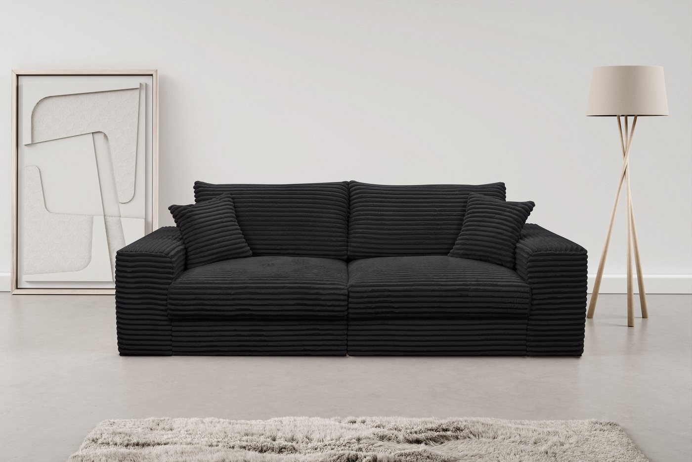 WERK2 Big-Sofa Rozzana Mega Sofa mit viel Platz, aktuelle Bezüge. Breite 246cm, mit losen Rückenkissen von WERK2