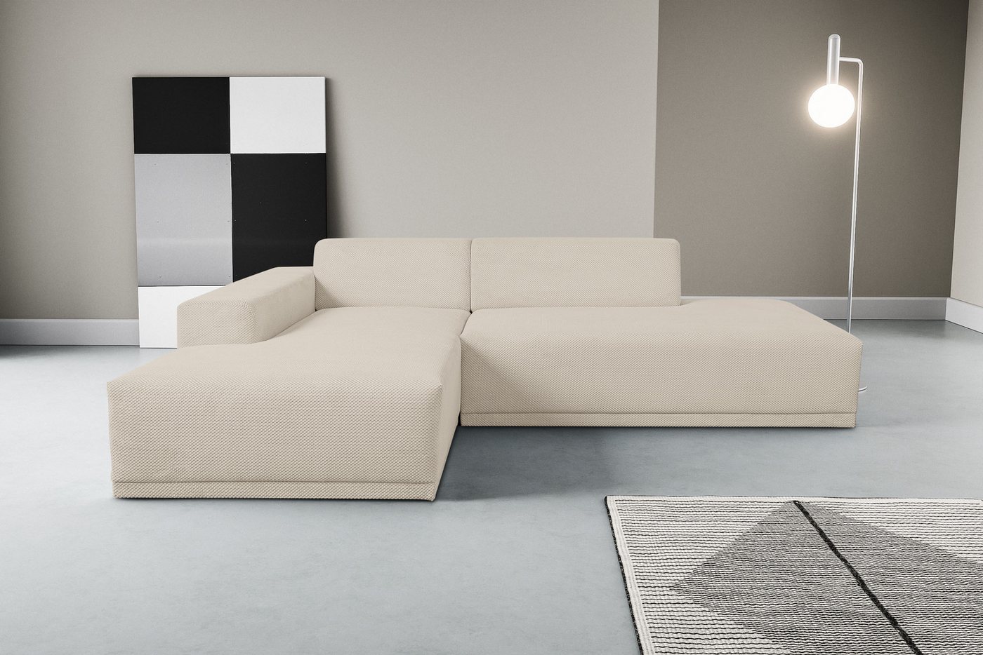 WERK2 Ecksofa Apollo, hoher Sitzkomfort, aktuelles Design, Breite 264cm, L-Form, Puristisches Design mit maximalem Komfort WERK2 Ecksofa Apollo, hoher Sitzkomfort, aktuelles Design, Breite 264cm, L-Form, Puristisches Design mit maximalem Komfort von WERK2