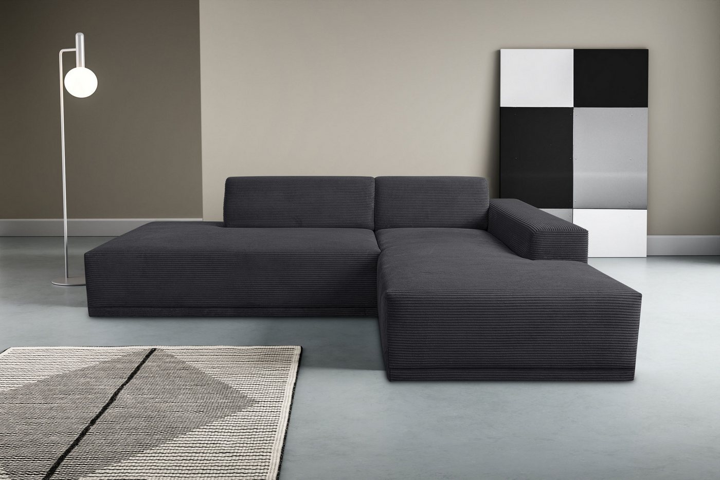 WERK2 Ecksofa Apollo, hoher Sitzkomfort, aktuelles Design, Breite 264cm, L-Form, Puristisches Design mit maximalem Komfort WERK2 Ecksofa Apollo, hoher Sitzkomfort, aktuelles Design, Breite 264cm, L-Form, Puristisches Design mit maximalem Komfort von WERK2