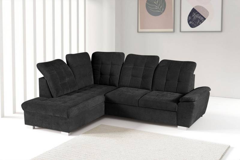 WERK2 Ecksofa Brindisi, Multifunktion, bequem & komfortabel, Breite 263cm, L-Form, mit verstellbaren Kopfteilen, Bettfunktion & Bettkasten von WERK2