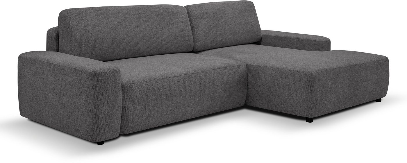 WERK2 Ecksofa Bully, Curvy Trend Ecksofa mit Schlaffunktion in weichem Cord von WERK2