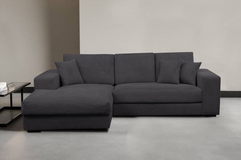 WERK2 Ecksofa Eden modern und zeitlos, geschmackvolles Sofa, Breite 286cm, L-Form, Design Ecksofa in Cord mit besonders weichem Sitzkomfort von WERK2