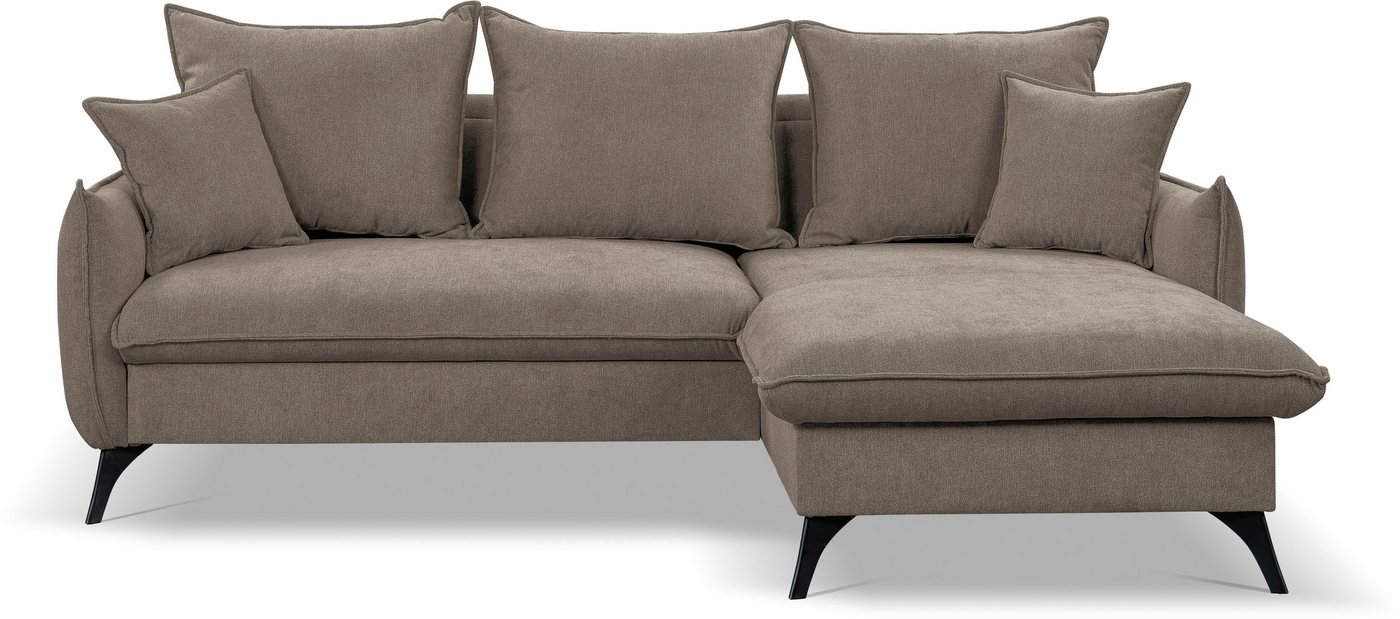 WERK2 Ecksofa Modica, Minimalistisches Ecksofa mit Schlaffunktion & Bettkasten von WERK2