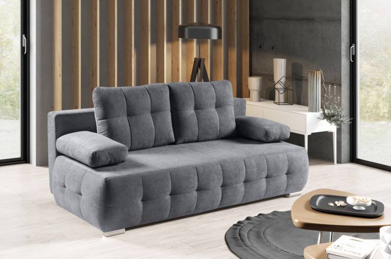 WERK2 Schlafsofa Indigo, 2-Sitzer Sofa und Schlafcouch mit Federkern & Bettkasten von WERK2