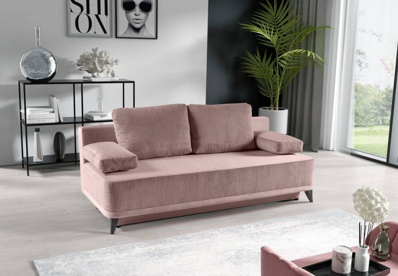 WERK2 Schlafsofa Rosso, 2-Sitzer Sofa und Schlafcouch mit Federkern & Bettkasten von WERK2