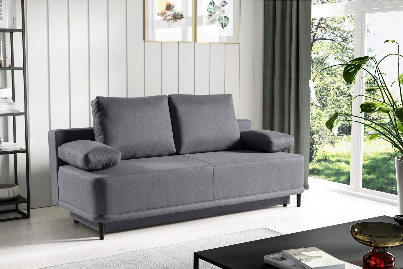 WERK2 Schlafsofa Street, 2-Sitzer Sofa und Schlafcouch mit Federkern & Bettkasten von WERK2