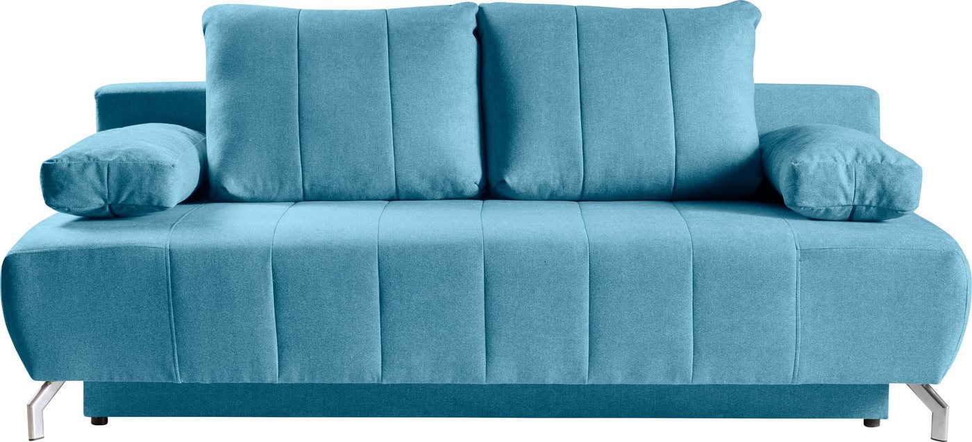 WERK2 Schlafsofa Troya, 2-Sitzer Sofa und Schlafcouch mit Federkern & Bettkasten von WERK2