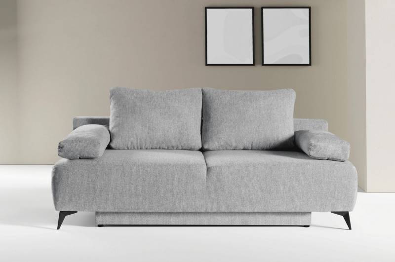 WERK2 Schlafsofa Viktoria mit Komfortsitz- und Liegehöhe, Breite 200cm, bequemes 2-Sitzer Schlafcouch mit Bettkasten von WERK2