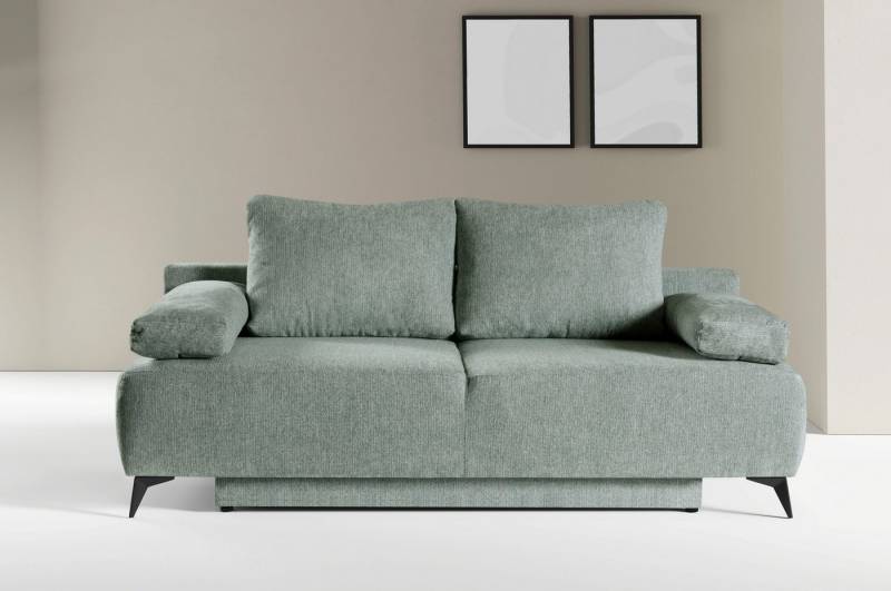 WERK2 Schlafsofa Viktoria mit Komfortsitz- und Liegehöhe, Breite 200cm, bequemes 2-Sitzer Schlafcouch mit Bettkasten von WERK2