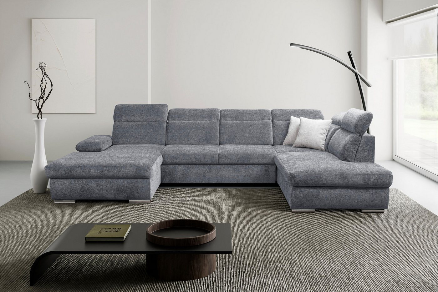 WERK2 Wohnlandschaft Cordoba inkl. Bett, Bettkasten und Kopfteilfunktion, Breite 359cm von WERK2