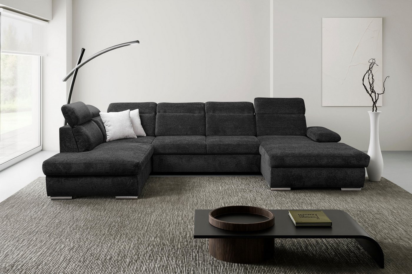 WERK2 Wohnlandschaft Cordoba inkl. Bett, Bettkasten und Kopfteilfunktion, Breite 359cm von WERK2