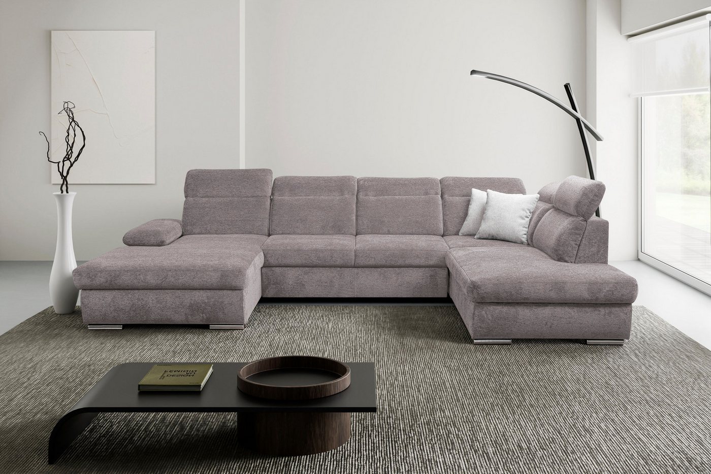 WERK2 Wohnlandschaft Cordoba inkl. Bett, Bettkasten und Kopfteilfunktion, Breite 359cm von WERK2
