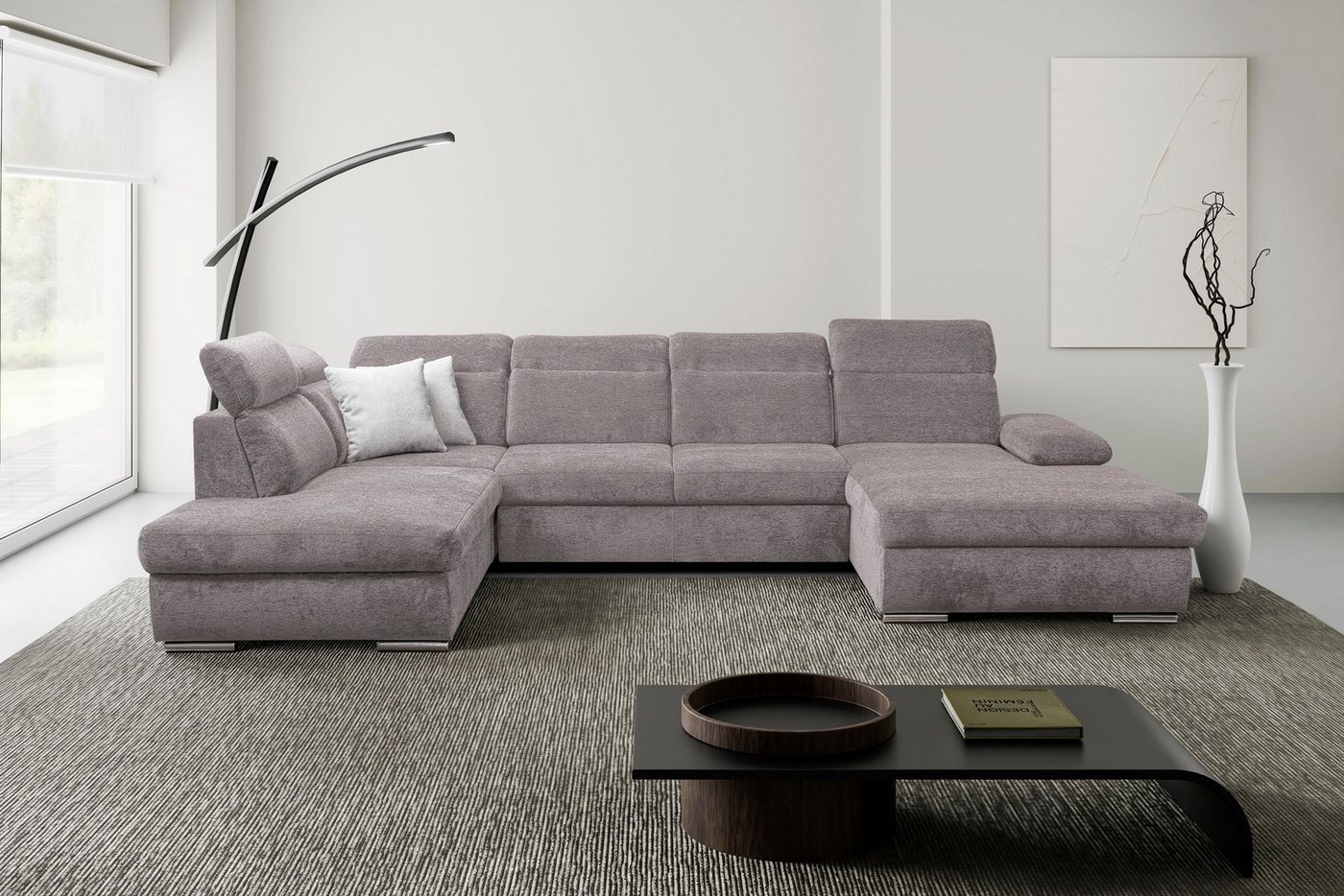 WERK2 Wohnlandschaft Cordoba inkl. Bett, Bettkasten und Kopfteilfunktion, Breite 359cm von WERK2