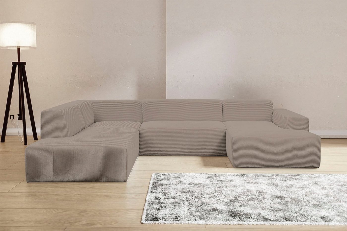 WERK2 Wohnlandschaft Zeus U-Form, Curvy Trend Wohnlandschaft mit urbaner Optik auch in weichem Cord WERK2 Wohnlandschaft Zeus U-Form, Curvy Trend Wohnlandschaft mit urbaner Optik auch in weichem Cord von WERK2