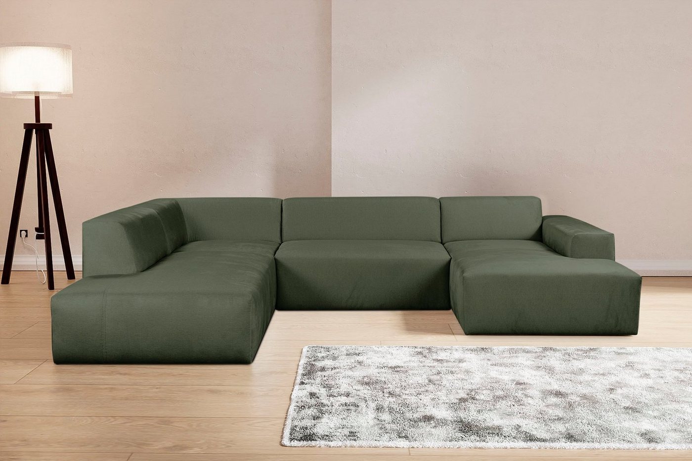 WERK2 Wohnlandschaft Zeus U-Form, Curvy Trend Wohnlandschaft mit urbaner Optik auch in weichem Cord WERK2 Wohnlandschaft Zeus U-Form, Curvy Trend Wohnlandschaft mit urbaner Optik auch in weichem Cord von WERK2