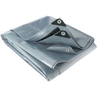 Werka Pro - Multifunktionsplane grau und schwarz 200 g/m2 6 x 10 m von WERKA PRO