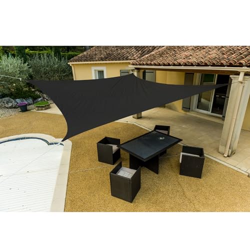 WERKA PRO, Sonnensegel Quadrat Grau 5x5x5x5m von WERKA PRO