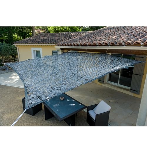 WERKA PRO 10106 Sonnensegel, 120 g/m², Polyester, rechteckig, 2 x 3 m, Grau, für Balkon, Terrasse und Garten von WERKA PRO