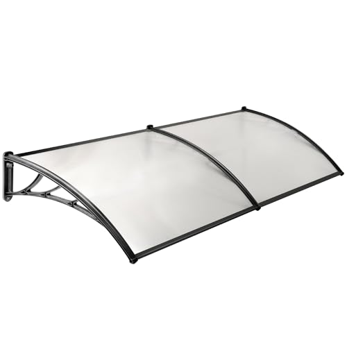 WERKA PRO - 10850 – Markise aus Polycarbonat – 80 x 300 cm – Schwarz – UV-behandelt von WERKA PRO