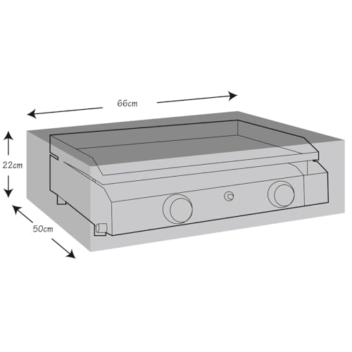 WERKA PRO - Abdeckhaube für Elektro-Grillplatte – Aufbewahrungstasche für Einkaufswagen Camping Gas, wasserdicht und UV-beständig – 66 cm x 50 cm x 22 cm – 11284, Grau, 66 x 50 x 22 cm von WERKA PRO