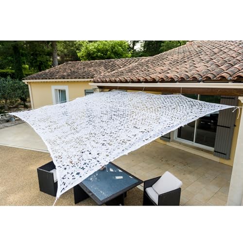 Werkapro 10108 Sonnensegel für Balkon, Terrasse und Garten, 120 g/m², Polyester, quadratisch, 3 x 3 m, Weiß von WERKA PRO