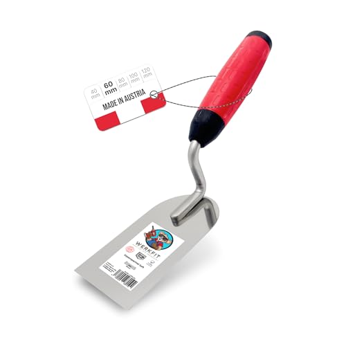 WERKFIT Profi Gipserkelle aus Edelstahl 60mm - Gipserspachtel Rostfrei - Maurerkelle mit Softgriff - Stukkateurkelle Made in Österreich (60mm) von WERKFIT QUALITÄT DIE ÜBERZEUGT