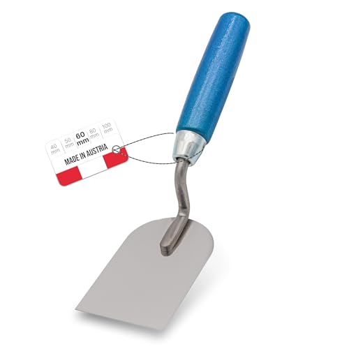 WERKFIT Profi Gipserkelle aus Edelstahl 60mm - Gipserspachtel Rostfrei - Maurerkelle mit Holzgriff - Stukkateurkelle Made in Österreich (60mm) von WERKFIT QUALITÄT DIE ÜBERZEUGT