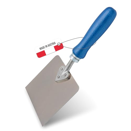 WERKFIT Profi Tapetenkratzer Fauserkelle mit Holzgriff – 0.8 mm Edelstahlklinge – Herzgriffspachtel für Renovierung & Tapetenentfernung – Made in Austria (120) von WERKFIT QUALITÄT DIE ÜBERZEUGT