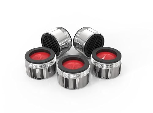 Sparstrahlregler für Wasserhähne M24x1 - Wasserhahn Aufsatz - ABS-Filter 4,5L/min (3) von WERKGUT