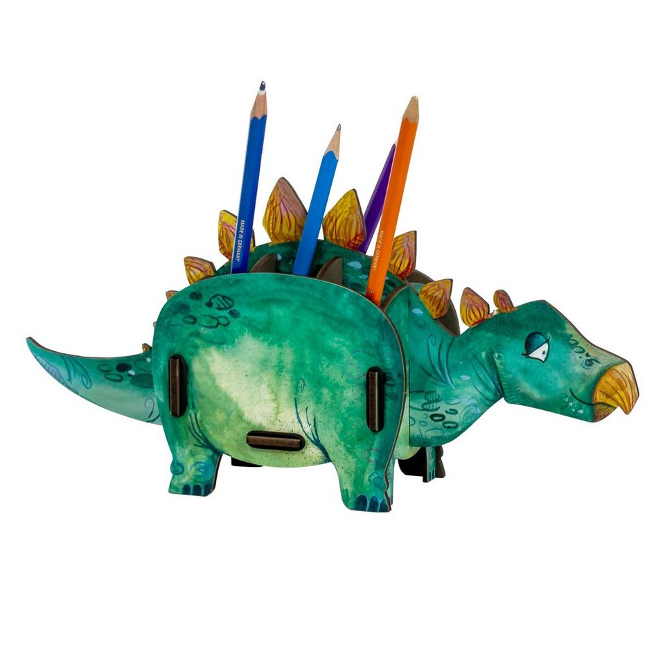 WERKHAUS® Aufbewahrungsbox Auswahl Werkhaus Stiftebox Dinos Stiftehalter Modell: Stegosaurus von WERKHAUS®